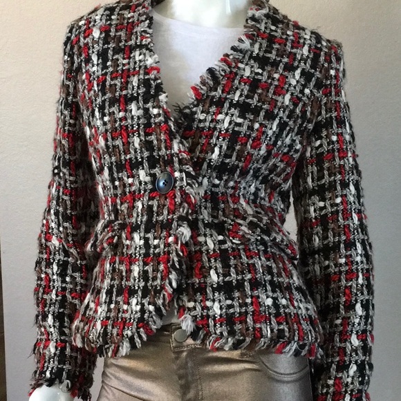 NWOT Tara Ryan Multi-Color Knitted Jacket Blazer - Picture 5 of 8